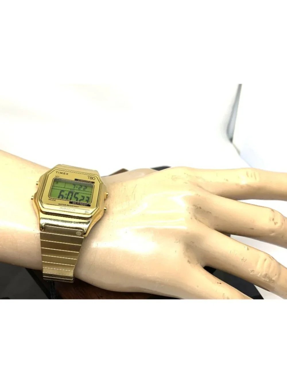 Timex Men's Watch TW2W68100 Quartz Digital Gold Stainless Steel Expansion Band